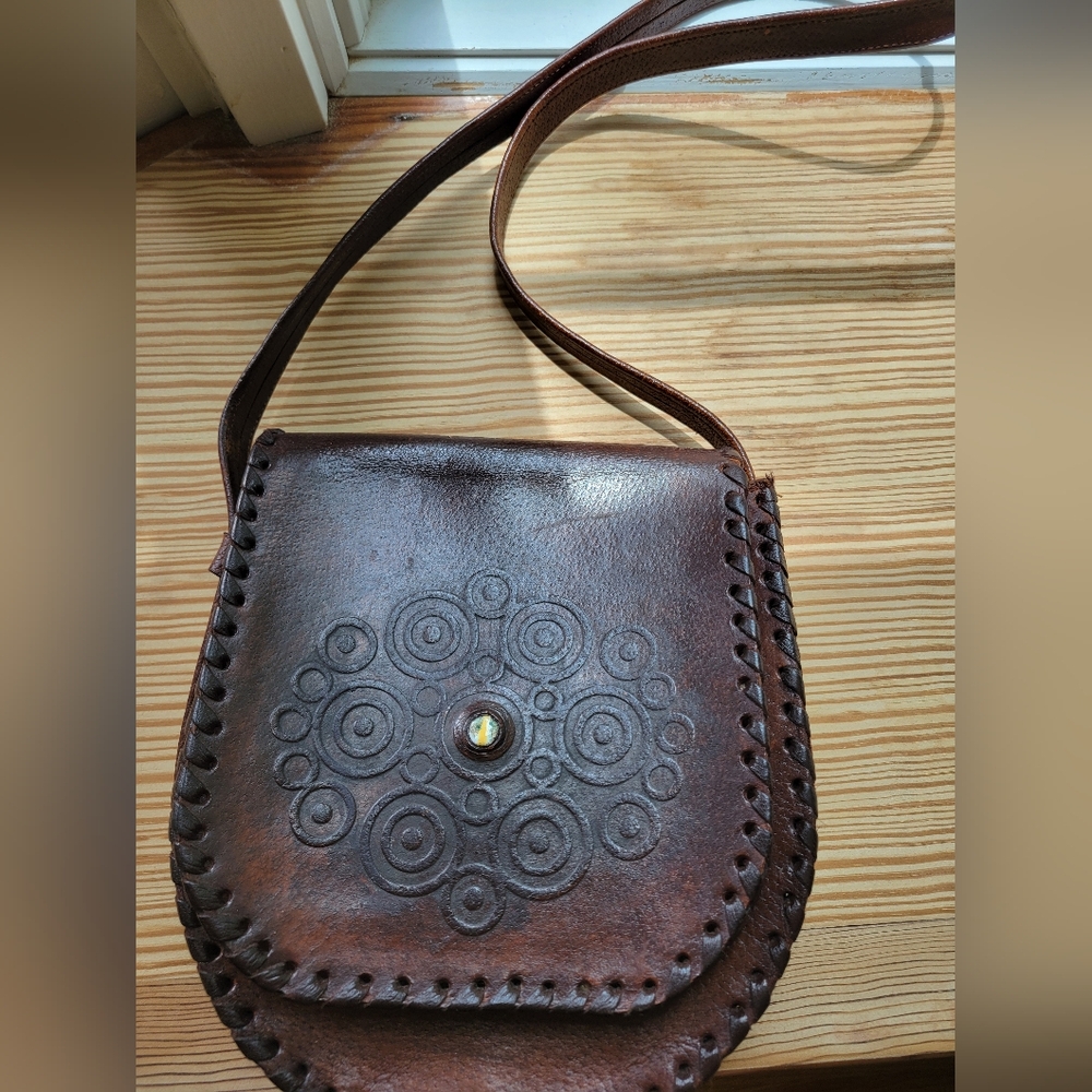 Vintage Brown Leather Satchel